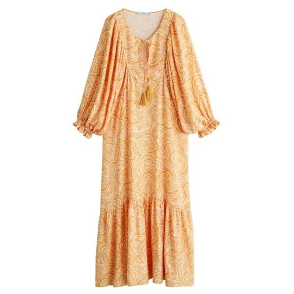 Mango Paisley maxi Dress size medium - Picture 1 of 7